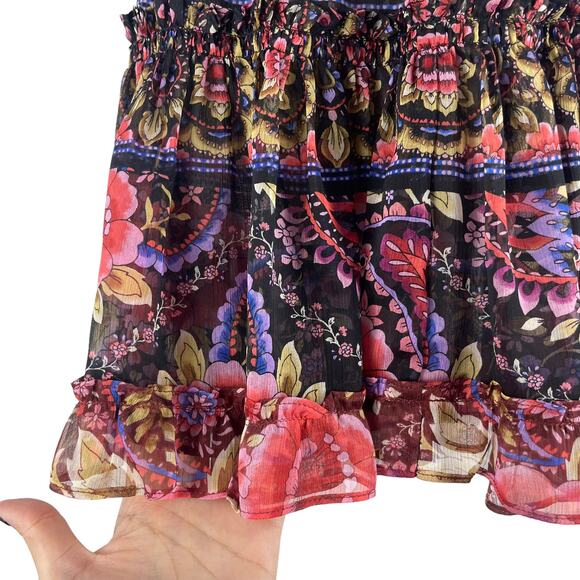 MISA Los Angelos Siena Top Marion Skirt Matching Set Flora Valentina Size L - Picture 10 of 12